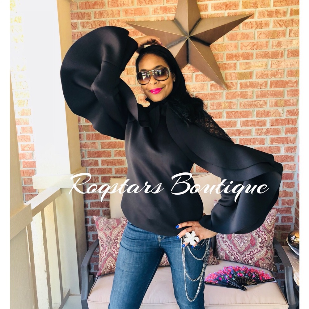 Black elegant blouse - Picture 3 of 7